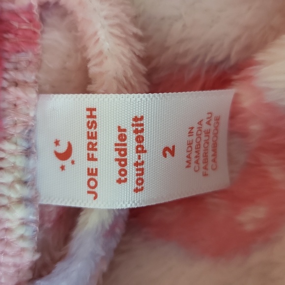 Plush pink robe with donut print - Picture 2 of 3